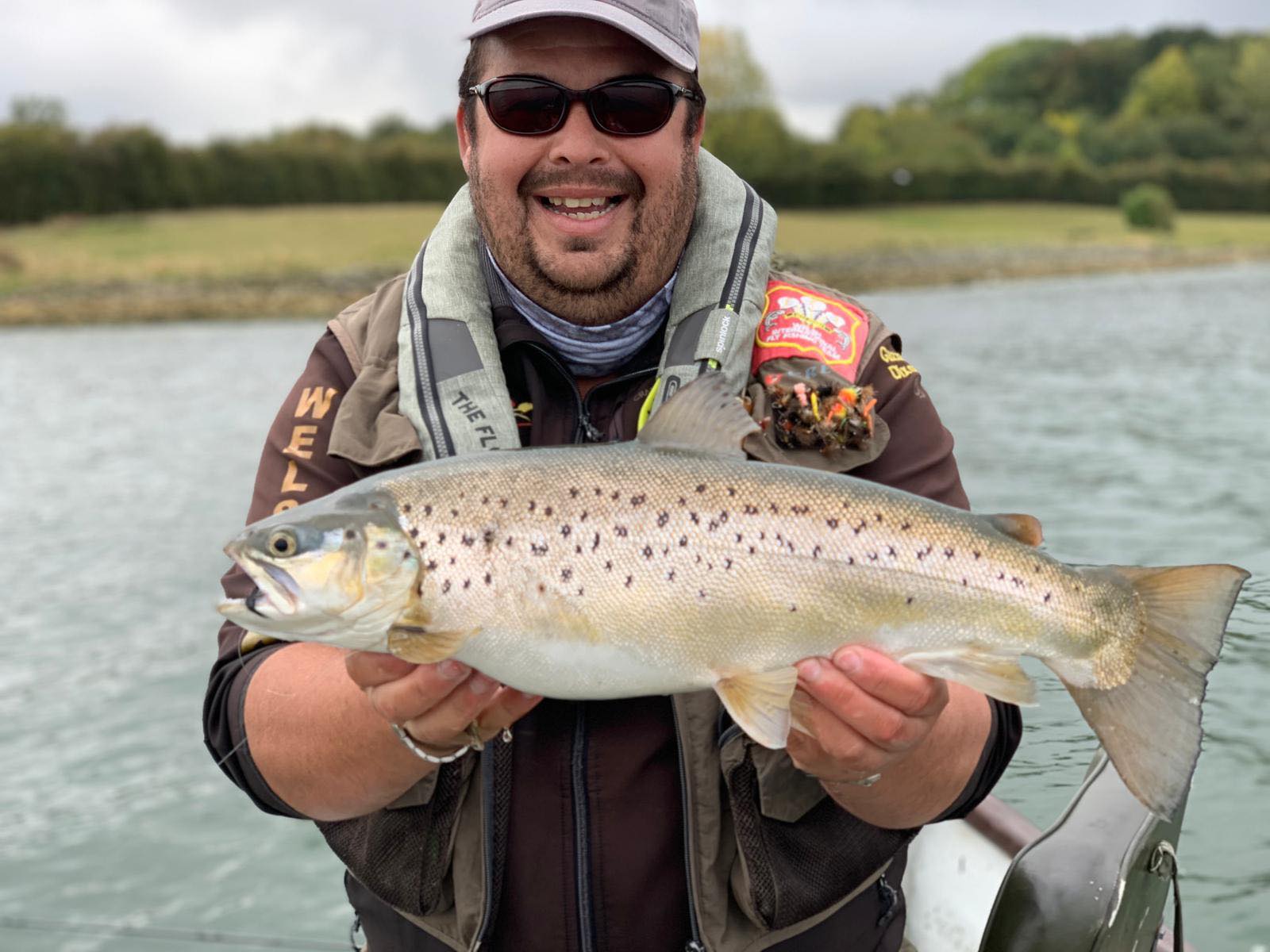 gazz dixon with a 7 pound Rutland water brown trout