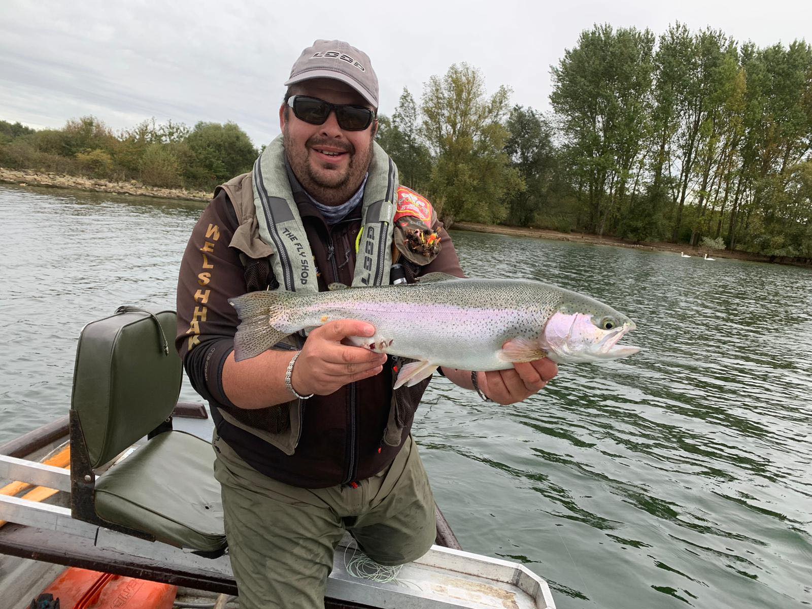 gazza dixon with a nice 4 pound Rutland water rainbow trout