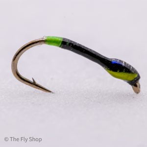Deadly Black UV Green Butt Buzzer proven rainbow trout catching buzzer