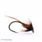 The Barbless Brown Jungle Cock Flash Back Cruncher is a great pattern for imitating corixa or pin fry.