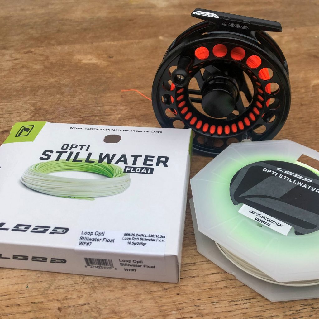 Loop Opti rapid reel with Loop opti still water floating lines