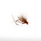 Fiery Brown Flatback Hopper with Gold Holographic Rib  represents a range of midges and terrestrials which are always on the water throughout the year. This is also an excellent fly for when the sedges are on the water. One of my favourite middle dropper dry flies. Deadly on small waters in size 14 great for skating in the edges just like the adult sedge.