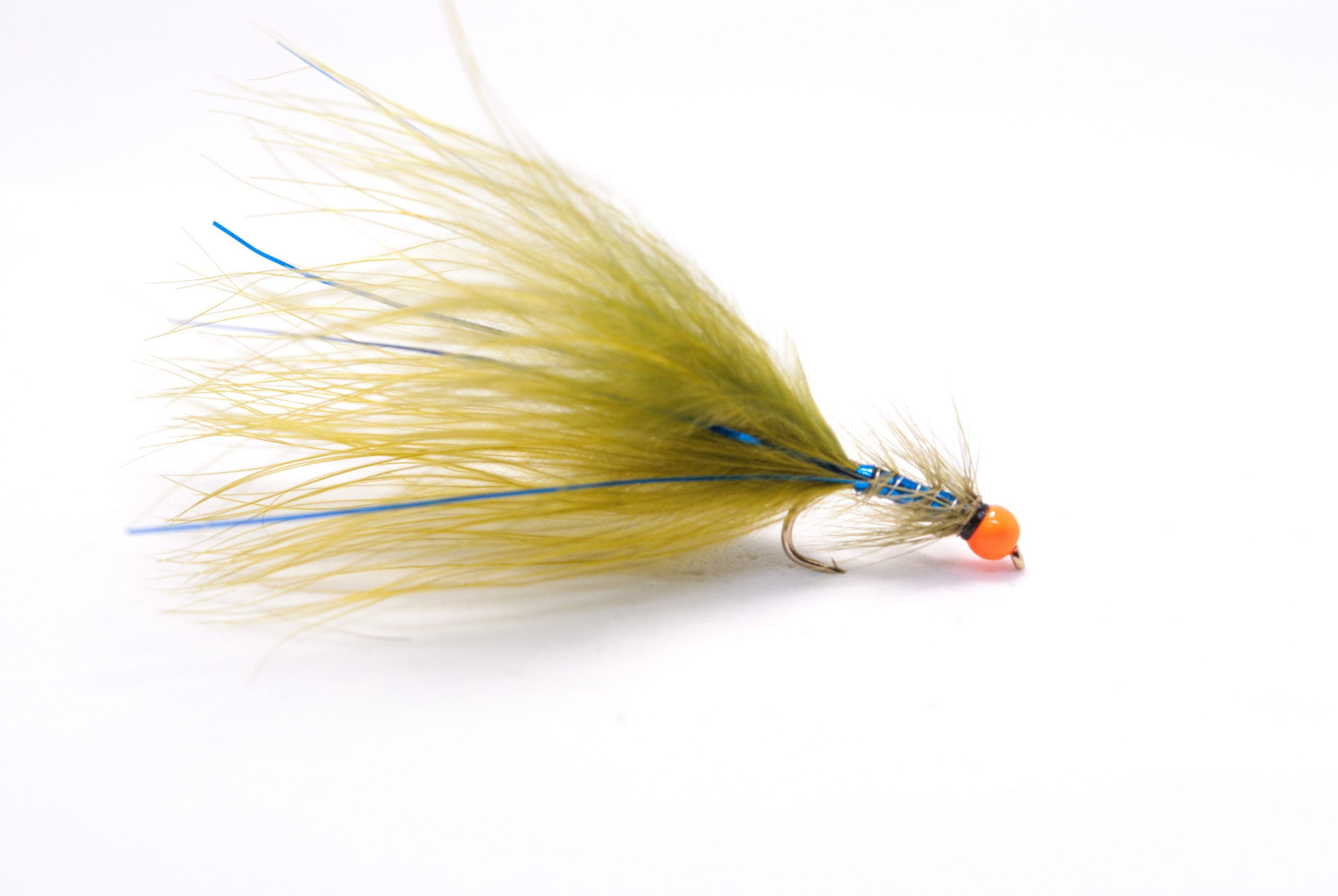 Troutflies UK Best Barbless Flash Damsels – 6 Pack Hothead Olive Blue Flash Damsel Size 10