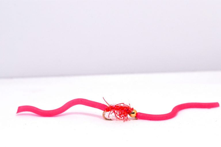 pink uv squirmy worm scaled