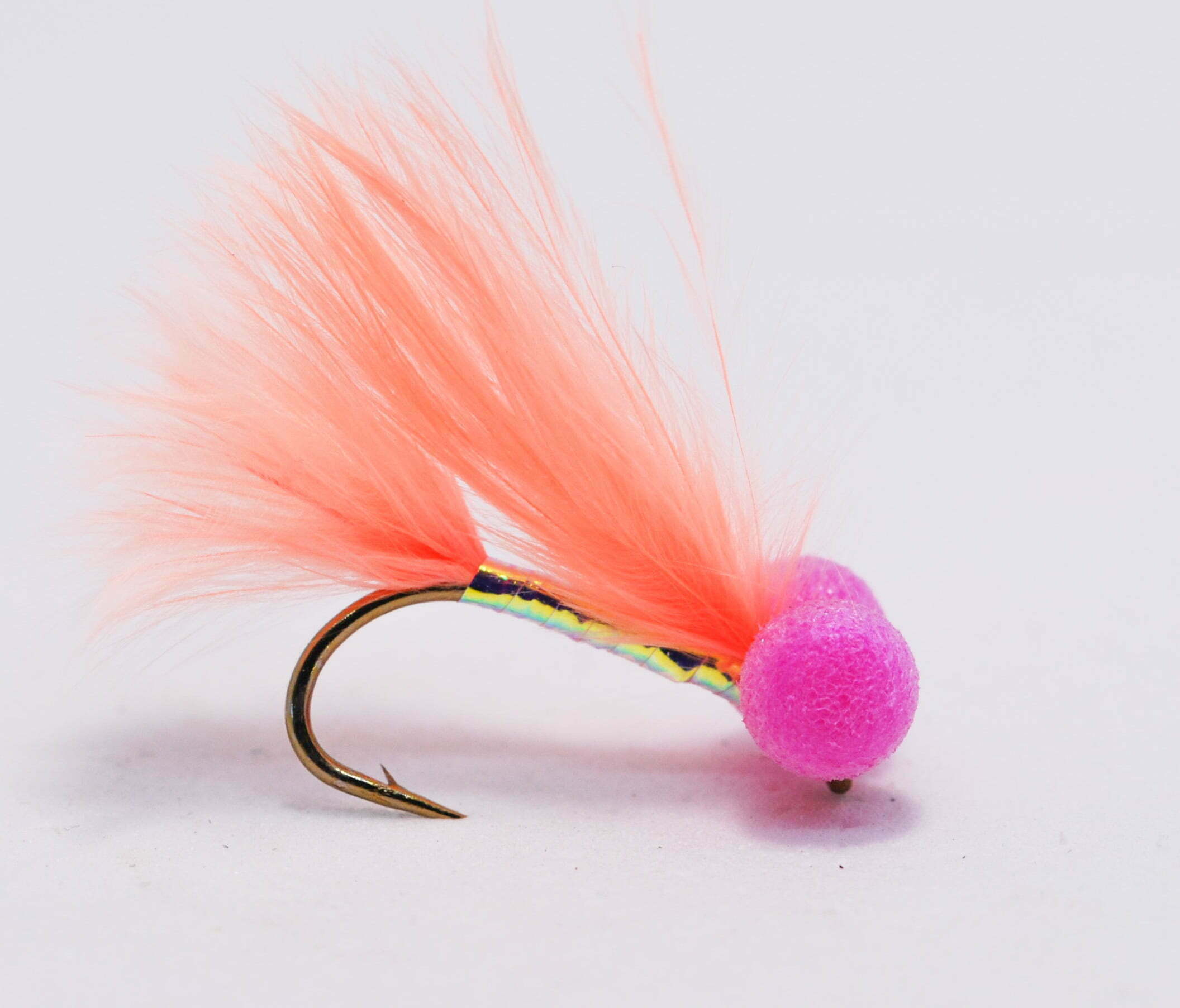 12 pack of Booby Lures Size 10 Fishing Flies Pink