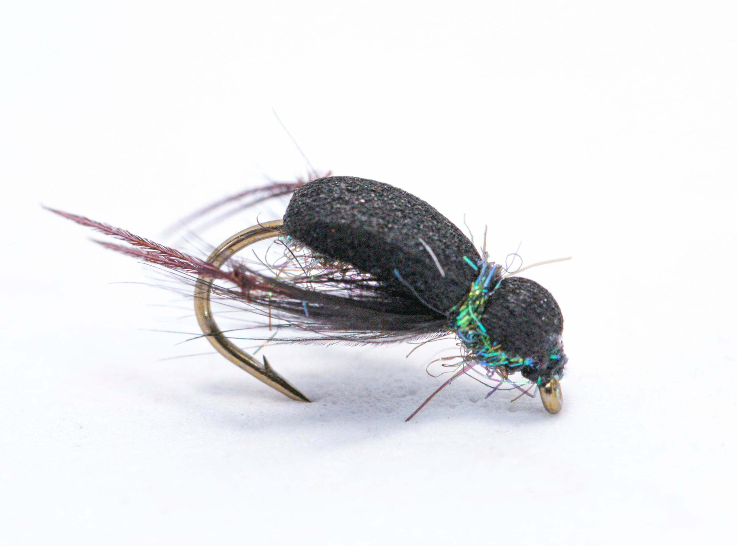 Black foam Ant and Beetle *Best selling* Dry fishing flies by Dragonflies