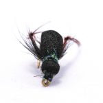 6 x Coch Y Bonddu Black Foam Beetle Dry Trout Fly Fishing Flies Size 10 